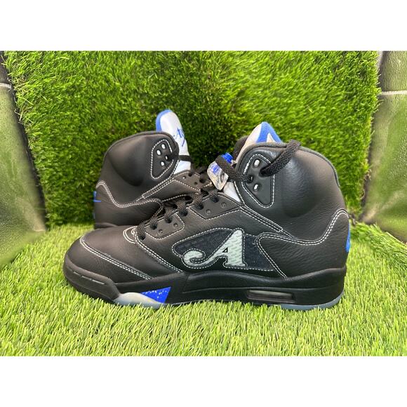 Awake NY x Air Jordan 5 Retro DV4982-004 Athletic Sneaker Mens 9.5 Black Leather main image 12